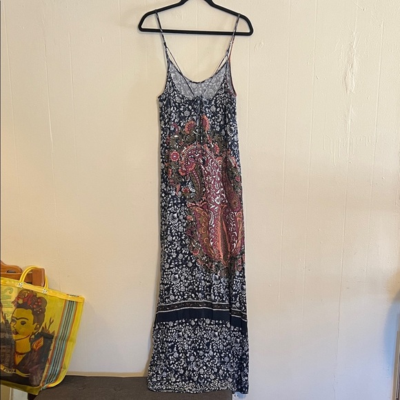 Vintage O'Neill Navy Red Floral Maxi Dress - Picture 3 of 7